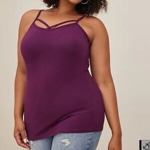 🆕️ PURPLE STRAPPY SCOOP NECK CAMI - FOXY